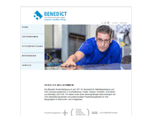 Tablet Screenshot of benedict-gmbh.de